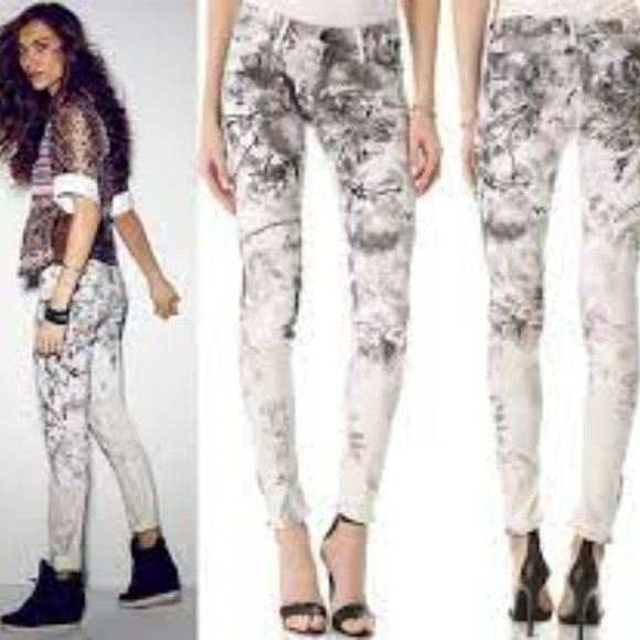 MOTHER Denim - MOTHER Floral The Looker Stretch Skinny Jeans in Pocket Full of Posies